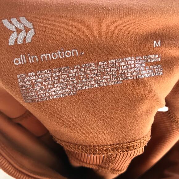 All in Motion Burnt Orange Soft Leggings with Side Pockets Women’s Size M - Picture 7 of 9
